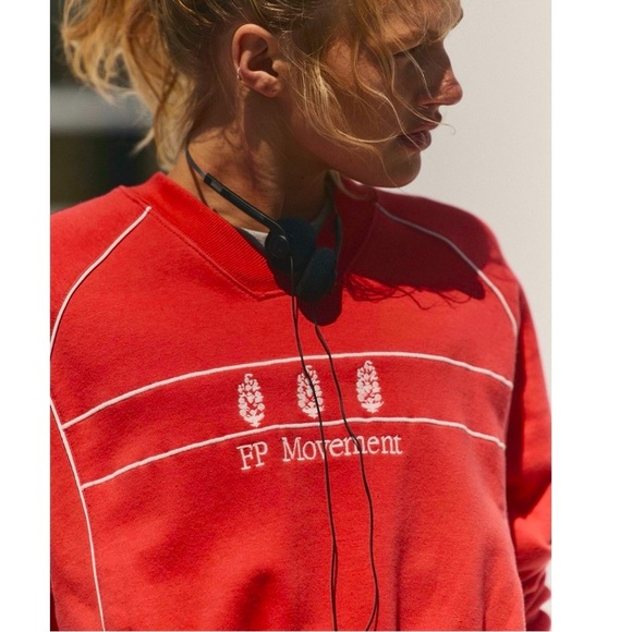 NWT Free People x FP Movement Seeing Double Shorts Set in Red Berry - Picture 7 of 16